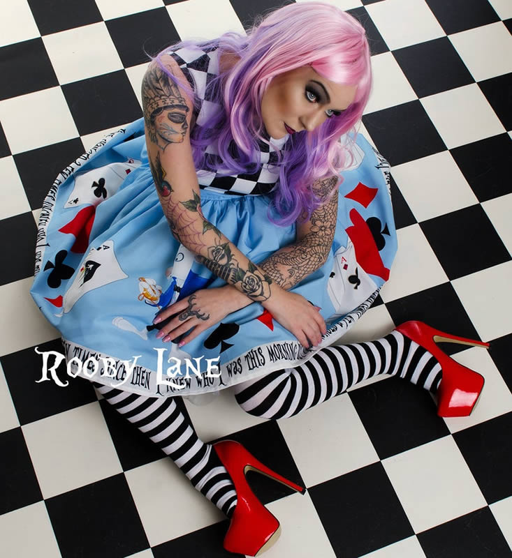 Maxi Sarong Skirt - Alice In Wonderland Icons - Rainbow Rules